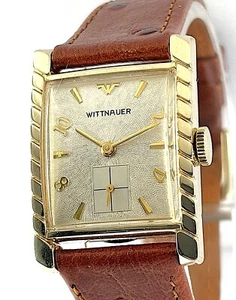 Vintage Longines Wittnauer 10k Gold RGP Fancy Dial Mens Dress Watch 17J 1960s - Picture 1 of 12