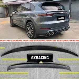 Forged/Gloss Black/Carbon Fiber Rear Spoiler Roof Wing For Porsche Cayenne 2019+ - Picture 1 of 48
