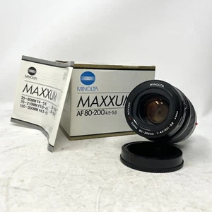 MINOLTA MAXXUM AF ZOOM 80-200MM 1: 4.5-5.6 GREAT + Original Box and Manual - Picture 1 of 12