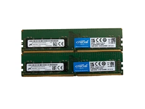 32 GB (2x16 GB) DDR4 ECC UDIMM RAM | Micron MTA18ASF2G2AZ-2G1B | PC4-2133P-E - Bild 1 von 1