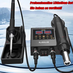 ILibILib 600W Solder Station 2 in 1 Soldering Iron Kit Hot Air Rework station - Picture 1 of 8
