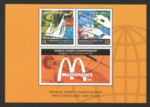 SINGAPORE 2002 GLOBAL CITY (LEISURE & LIFESTYLE) MCDONALD'S LABEL SOUVENIR SHEET - Picture 1 of 1