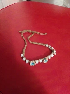 Flower Bead And String Bracelet - Picture 1 of 3