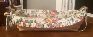 Longaberger Long Handwoven 15" Long Basket With Handle & Inserts. Vintage 1998 - Picture 1 of 8