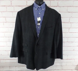 Ralph Lauren Mens 54R Gray Plaid Sport Coat Blazer Suit Jacket Ticket Pocket - Picture 1 of 8