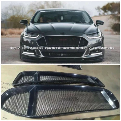 Parachoques delantero superior + inferior rejilla de fibra de carbono para Ford Mondeo Fusion 2013-2016 Foto 1 de 4