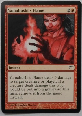 MAGIC THE GATHERING MTG CHAMPIONS OF KAMIGAWA RED YAMABUSHI'S FLAME INSTANT CARD - Image 1 of 2