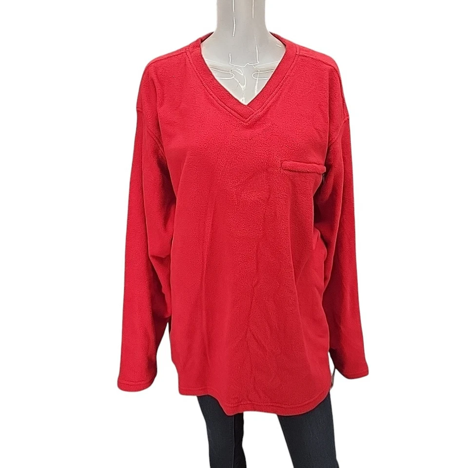 Винтажный новый с Ярлыками Cherokee женщин v-образным вырезом толстовка X-Large размер красный уютный модный топ - Изображение 1 из 4