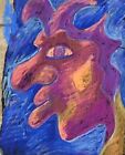 Art  Drawing Original Pastel “I Sea You”Carnival” Color  Play On Light