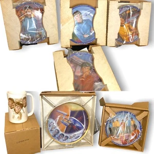 MENGE 7 Vintage Star Trek Erinnerungsstücke Teller Becher in Box COA 1984-85 Neu Andere - Bild 1 von 12