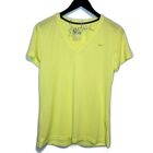T-shirt à col en V jaune Nike Dri-Fit taille grande