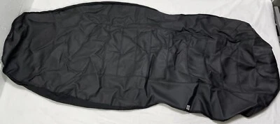 Cubierta de asiento de cubo negra UNIVERSAL SPORT imitación cuero 1 cubierta campana puntada de seguridad Foto 1 de 4