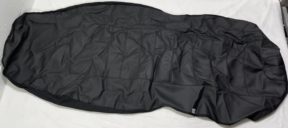 Cubierta de asiento de cubo negra UNIVERSAL SPORT imitación cuero 1 cubierta campana puntada de seguridad Foto 1 de 4