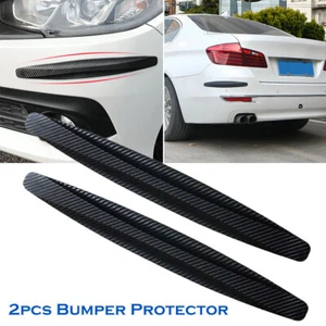 2Pcs Car Bumper Protector Strip Front Rear Anti-Scratch Strips Anti-Collision - Picture 1 of 8
