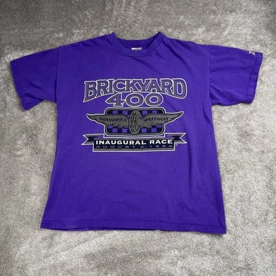 Vintage Brickyard 400 T-shirt Size L Indianapolis Motor Speedway 1994 Purple - Image 1 of 4