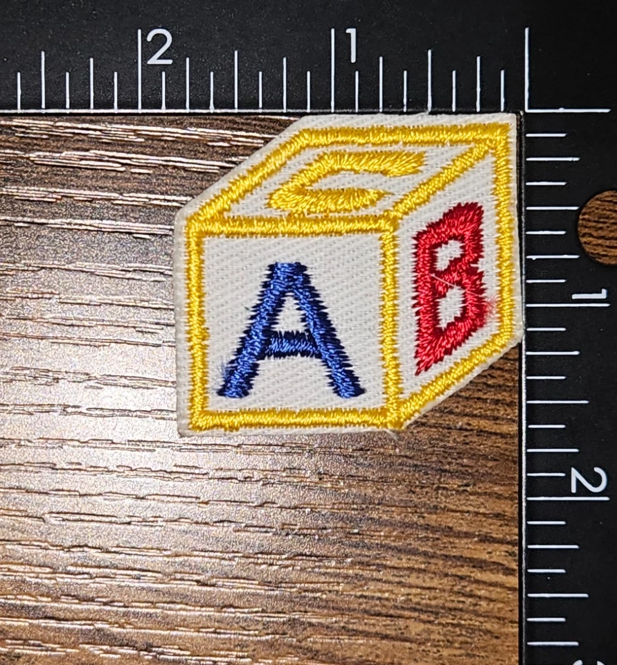 ABC Toy Block Vintage Craft Accessory Patch - Image 1 of 1