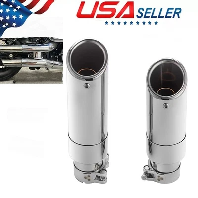 Par de silenciadores de escape cortos sin cordones para Indian Scout Sixty Rogue Bobber 15-25 EE. UU. Foto 1 de 4