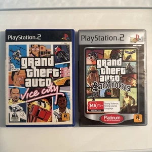 GTA Vice City and San Andreas Sony PlayStation 2 PS2 - - Picture 1 of 10