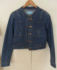 Draper James 4-Pocket JEANSJACKE Denim Mantel Crop Stretch Damengröße S neu mit Etikett $ 59 - Bild 1 von 10