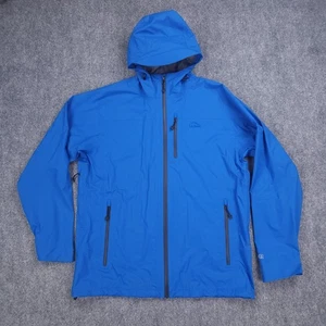 L.L.Bean Jacket Mens Large Tall LT Blue Hood Water Resistant Shell TEK Pit Zips - Picture 1 of 24