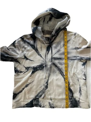 Raquel Allegra Hoodie Womens Size Small Black & Gray Tie Dye Hoodie Sweathshir - Image 1 of 4