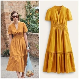 New Boden Pintuck Detail Midi Dress Size 18 - Picture 1 of 10