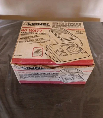 Sistema de control Lionel 6-12885 40 vatios transformador caja de fábrica juego de tren Lionel Foto 1 de 4