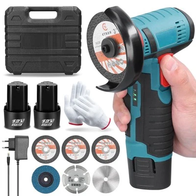 Mini Winkelschleifer 12V Akku Winkelschleifer Set Mit 2 x 2000mAh Batterien 1... - Bild 1 von 4