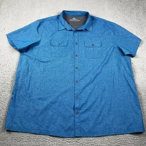Croft & Barrow Quick-Dry Button Shirt Men's 3XB Blue Outdoors Fishing Hiking - Picture 1 of 7