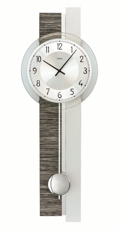 Moderne Wanduhr mit Quarzwerk von AMS AM W7439 NEU - Bild 1 von 1