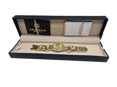 Akribos XXIV Women's AK558YG Quartz Multi-Function Twist Chain Watch;PLEASE READ - Image 1 of 4