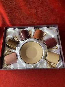 "CIB" Caffè Classico 12 Pezzi Espresso Demitasse Caffè e Tè Set Tazze e Piattini - Foto 1 di 6