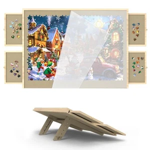 Puzzle Board with Drawers and Cover, 1500 Pieces Jigsaw Puzzle Board with Adj... - Picture 1 of 5