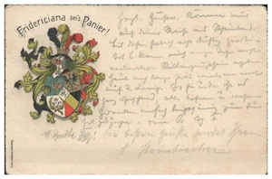 S8390/ Studentika Wappen Litho AK 1907 - Bild 1 von 2
