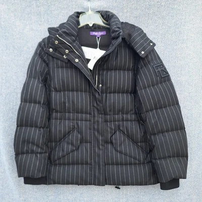 Ralph Lauren Purple Label Womens SZ 6 Laurene Pinstripe Hybrid Down Coat / Vest - Image 1 of 4