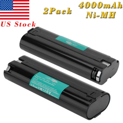 2Pcs 4.0Ah 7.2V Ni-MH Battery For Makita 7000 7002 7033 191679-9 192532-2 6010DW - Image 1 of 4