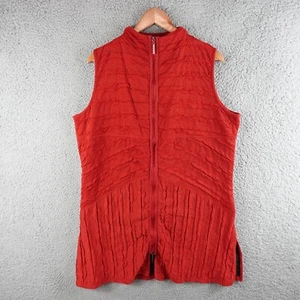 Taking Shape Womens Vest Small Brown Full Zip Sleeveless TS Plus Knit Corporate - Picture 1 of 8