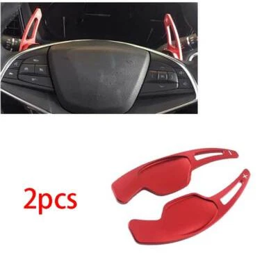Steering Wheel Shift Paddles 2PCS Aluminum Red Fit For Cadillac XTS 2013-2020 — 第 1/4 张图片
