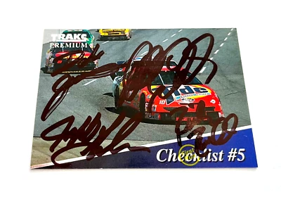 Dale Earnhardt, Jeff Gordon, Rudd & Jarrett NASCAR 1994 Traks Autographed Signed - Image 1 of 4