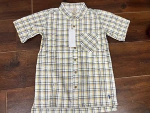 Camisa con botones a cuadros amarilla Well Dressed Wolf para niños talla 12, ¡NUEVA CON ETIQUETAS! - Imagen 1 de 6