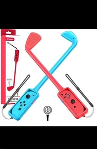 2er Pack Golfschläger kompatibel mit Nintendo Switch, Joy Con Controller - Bild 1 von 7
