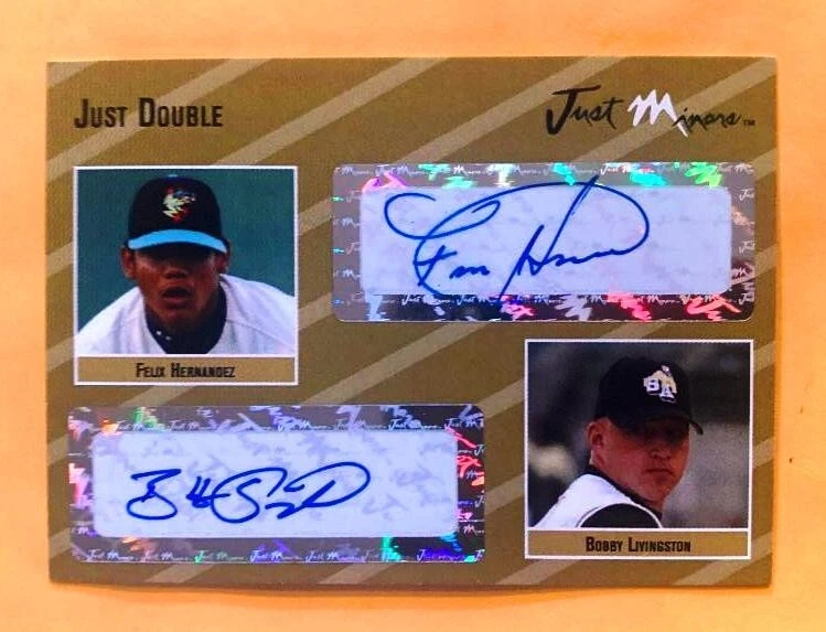FELIX HERNANDEZ - BOBBY LIVINGSTON 2005 Certified Dual Autograph #'d 8/10 - Image 1 of 1