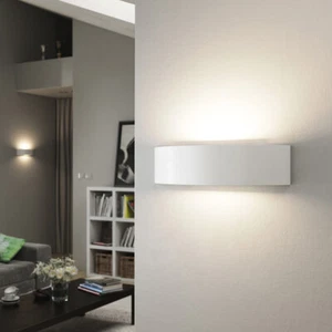 Up Down Indoor LED Plaster Ceramic Uplighter Wall Light Paintable Gypsum Sconce - Picture 1 of 4
