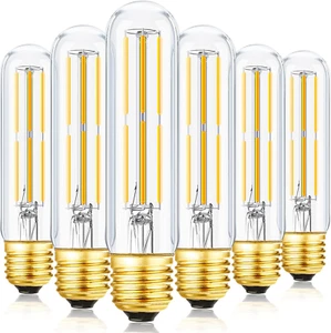 T10 Led Bulb,Dimmable 6W Led Tubular Bulbs, 60 Watt Incandescent Bulb Equivalent - Picture 1 of 12