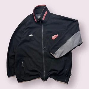 Vintage Detroit Red Wings NHL Hockey Full Zip Up Fleece Sweatshirt Size XL - Picture 1 of 6