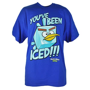 Angry Birds Space Ice Youve Been Iced Phone Video Game Blue Tshirt Tee - Picture 1 of 5