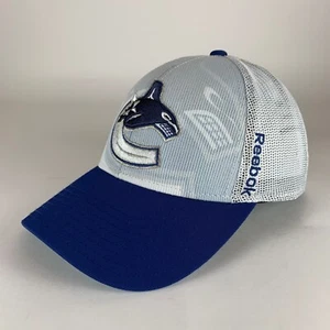 Gorra Vancouver Canucks NHL blanca azul Reebok Snapback - Imagen 1 de 5