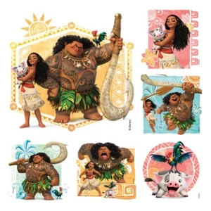 25 pegatinas Disney Moana favores fiesta suministro de maestros - Maui - Hei Hei - Imagen 1 de 1