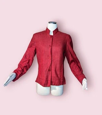 COLDWATER CREEK размер средний льняной смеси кирпич оранжевый блейзер куртка женщин  - Изображение 1 из 4