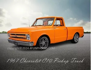 1967 Chevy C 10 Pickup Truck Muscle Car Hot Rod 8"x10" Premium Photo Print - Picture 1 of 1